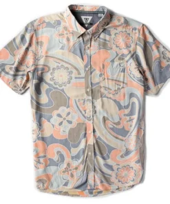 Camisa Vissla Groove Move Coral Fade
