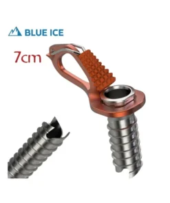 Aero Ice Screw (Orange) 7 cm – Tornillo de hielo con manivela – Blue Ice
