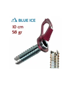aero lite 10 cm (red) – tornillo de hielo ultraligero con manivela – blue ice