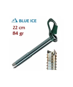 aero lite 22 cm (green) – tornillo de hielo ultraligero con manivela – blue ice