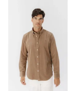 Camisa El Pulpo Casual Corduroy Para Hombre