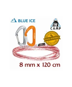 cinta extensible 120cm con mosquetones nano – blue Ice / camp