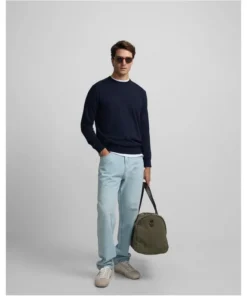 Jersey Silbon Liso Cuello Caja Para Hombre