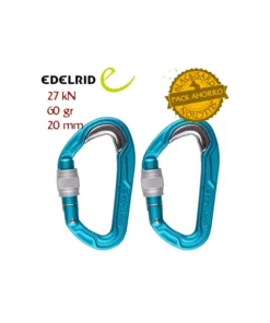 pack 2 mosquetones bulletproof screw (icemint) – edelrid