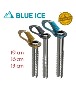 Pack 3 Aero Ice Screw 13,16 i 19cm – Blue Ice