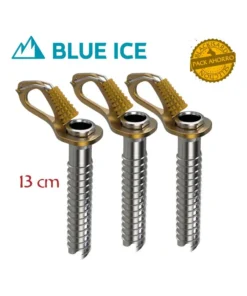 Pack 3 Aero Ice Screw 13cm (Yellow)- Blue ice