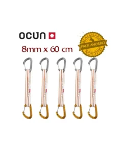 pack 5 kestrel qd dyn 8 mm x 60 cm – cinta extensible vía larga – ocun