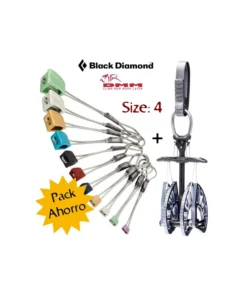 Pack ahorro camalot C4 nº 4 y set de 11 wallnuts de DMM