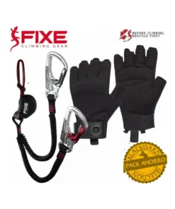 pack disipador mas guantes para ferrata