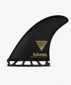 Quillas Thruster – Dark Arts Fiberglass Black / Gold, FUTURES.