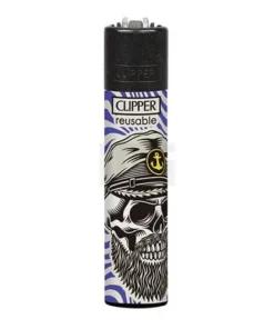 Clipper – Feuerzeug – Hipster Skull – 3v4 – wiederverwendbar