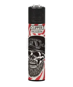 Clipper – Feuerzeug – Hipster Skull – 4v4 – wiederverwendbar