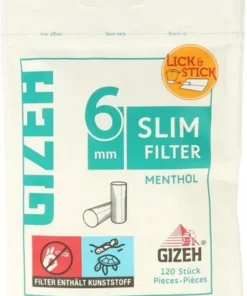Gizeh Slim Filter Menthol Zigarettenfilter 120 Stück