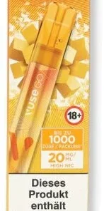 Vuse Go 1000 Einweg E-Zigarette Mango Ice 20mg