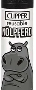 Clipper Feuerzeug Nilpferde 2v4