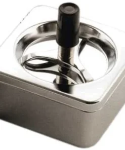 Dreh-Ascher Chrom Eckig 8,5 cm