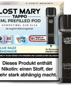 Lost Mary Tappo Pod Blue Razz Lemonade 20 mg/ml 2 x 2ml