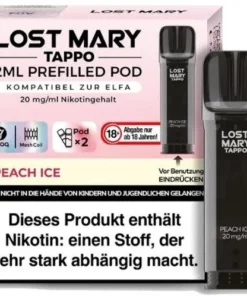 Lost Mary Tappo Pod Peach Ice 20 mg/ml 2 x 2ml
