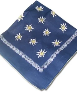 Schnupftuch Edelweiß Blau