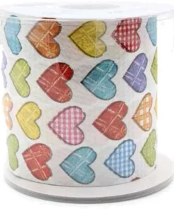 Toilettenpapier bunte Herzen