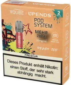 Vqube Upends Peach Ice Pods 2 x 2ml 20mg