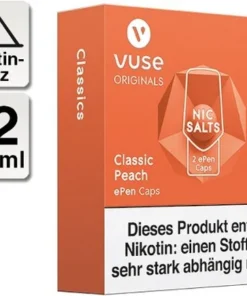 Vuse ePen Caps classic peach 12mg Nikotin