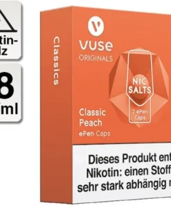 Vuse ePen Caps classic peach 18mg Nikotin
