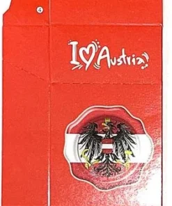 Zigaretten-Faltschachtel Austria Rosette Motiv 20er