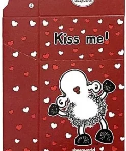 Zigaretten-Faltschachtel sheepworld Kiss me Motiv 20er
