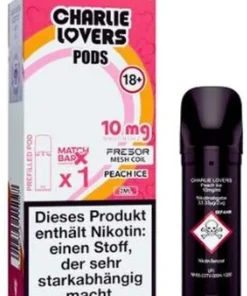 Charlie Lovers Prefilled Pod Peach Ice 10mg