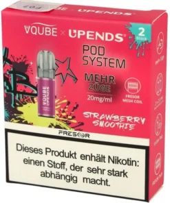 Vqube Upends Strawberry Smoothie Pods 2 x 2ml 20mg