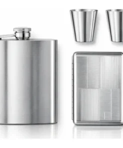 Angelo Flachmann Set Chrom 6oz