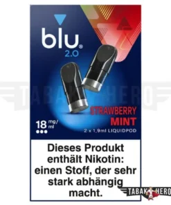Blu 2.0 Strawberry Mint Vape Pods 18mg (1×2 Stück)