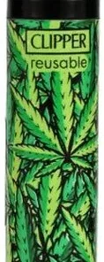 Clipper Feuerzeug Mix Pattern 3v4 Weedblatt