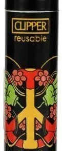 Clipper Feuerzeug Trippy Icon Art 2v4 Peace Zeichen