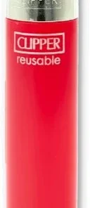 Clipper Solid Branded Transparent-Pink mit Silber-Kappe