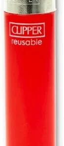 Clipper Solid Branded Transparent-Rot mit Silber-Kappe