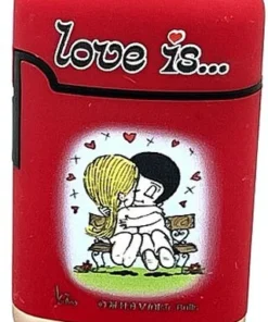 Easy Torch Love is Bussi Motiv Feuerzeug rot