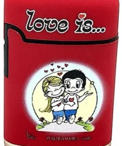 Easy Torch Love is Spazierengehen Motiv Feuerzeug rot