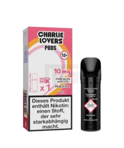 Charlie Lovers – Prefilled Pods – Peach Ice – 2ml – 10mg – 1er Pack