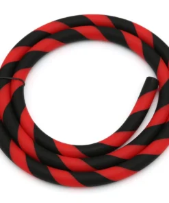 Silikonschlauch Striped Red Black