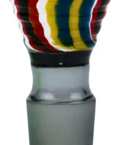 Steckerkopf für Bong Glas Streifenmuster 18.8mm