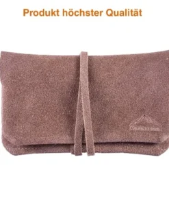 Feinschnitt-Tasche ALPENLEDER Leder biscut suede 16 x 9,5 cm