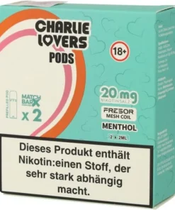 Charlie Lovers Prefilled Pod 2x2ml Menthol 20mg