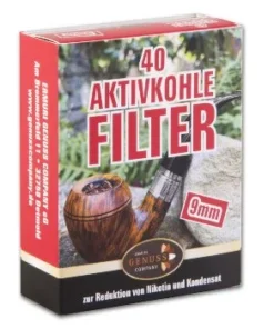 Ermuri 9mm Aktiv Kohlefilter 40 Stück