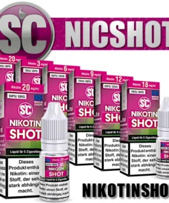 3 – 20mg SC Nikotin Shots 10x 10 ml 50/50 70/30 Nikotinshot – 100ml