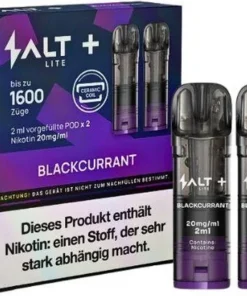 Salt Plus Lite Blackcurrant Prefilled Pods 2x2ml 20mg