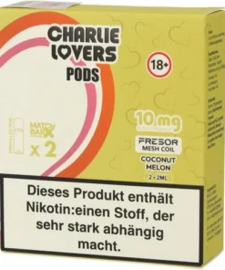 Charlie Lovers Prefilled Pod 2x2ml Coconut Melon 10mg