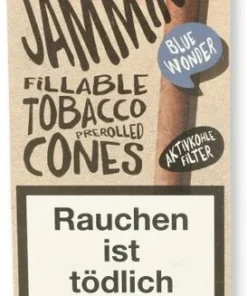 Jammin Fillable Tobacco Prerolled Cones Blue Wonder 2 Stück