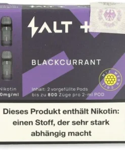 Salt Plus Blackcurrant Prefilled Pods 2x2ml 20mg
